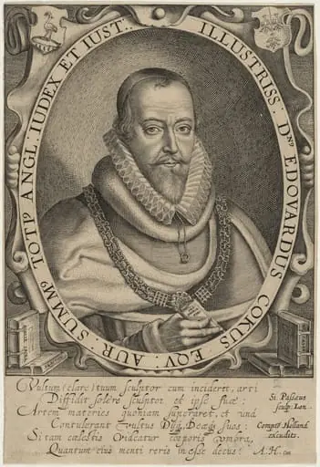 Sir Edward Coke, by Simon van de Passe