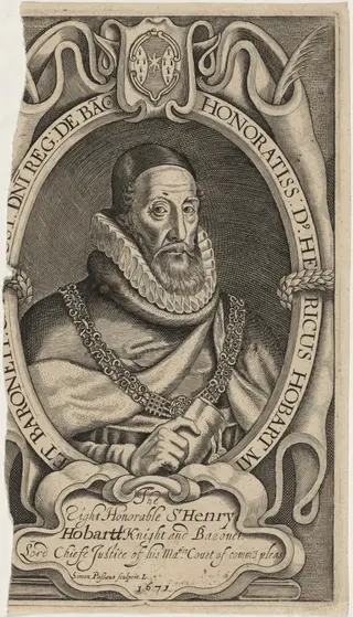 Sir Henry Hobart, by Simon van de Passe