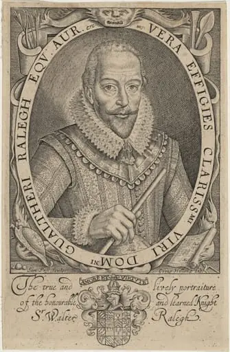 Sir Walter Raleigh, by Simon van de Passe
