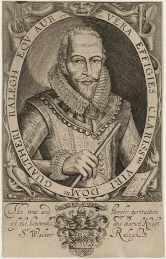 Sir Walter Raleigh, by Simon van de Passe