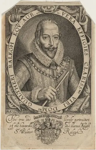 Sir Walter Raleigh, by Simon van de Passe