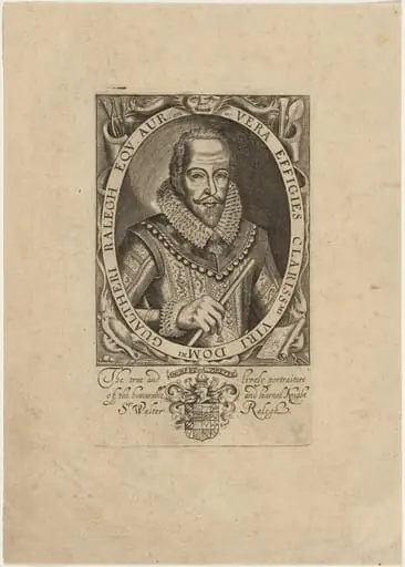 Sir Walter Raleigh, by Simon van de Passe