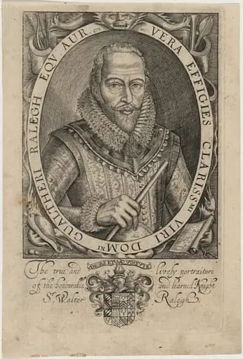 Sir Walter Raleigh, by Simon van de Passe