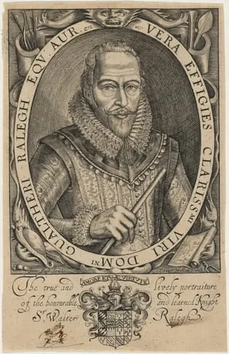 Sir Walter Raleigh, by Simon van de Passe