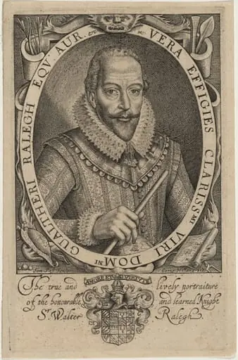 Sir Walter Raleigh, by Simon van de Passe