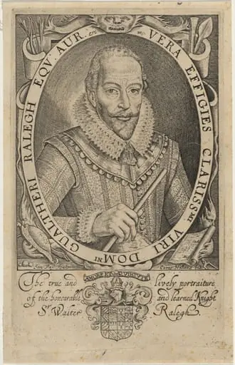Sir Walter Raleigh, by Simon van de Passe