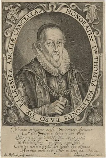 Thomas Egerton, First Viscount of Brackley, by Simon van de Passe