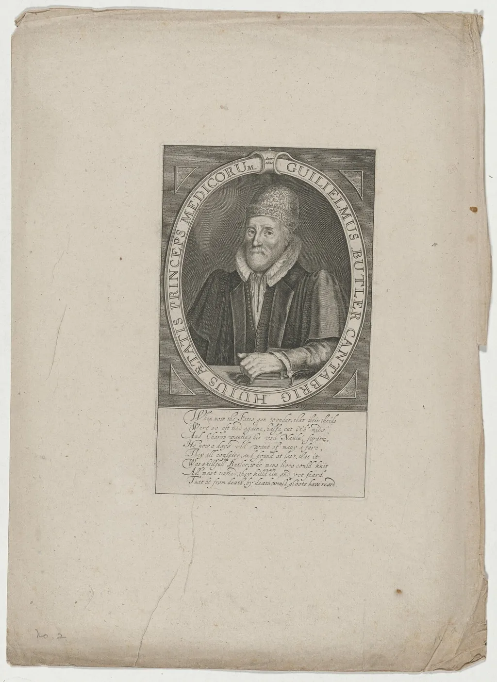 William Butler, Physician, by Simon van de Passe, ink, 1621