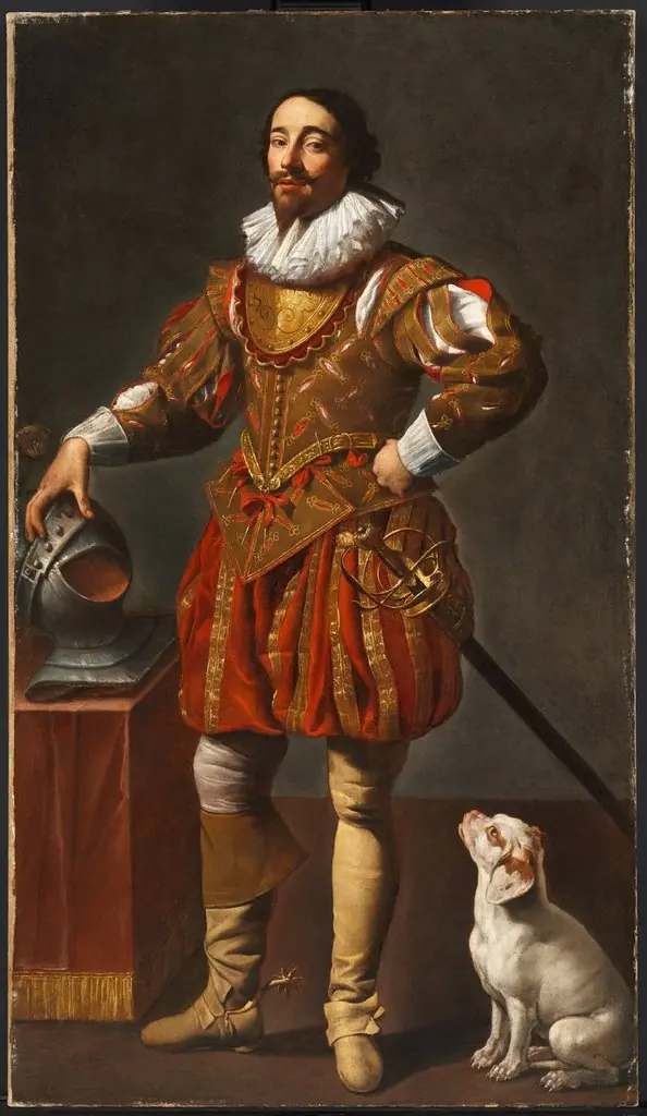 Portrait of a Man with his Dog, by Simon Vouet