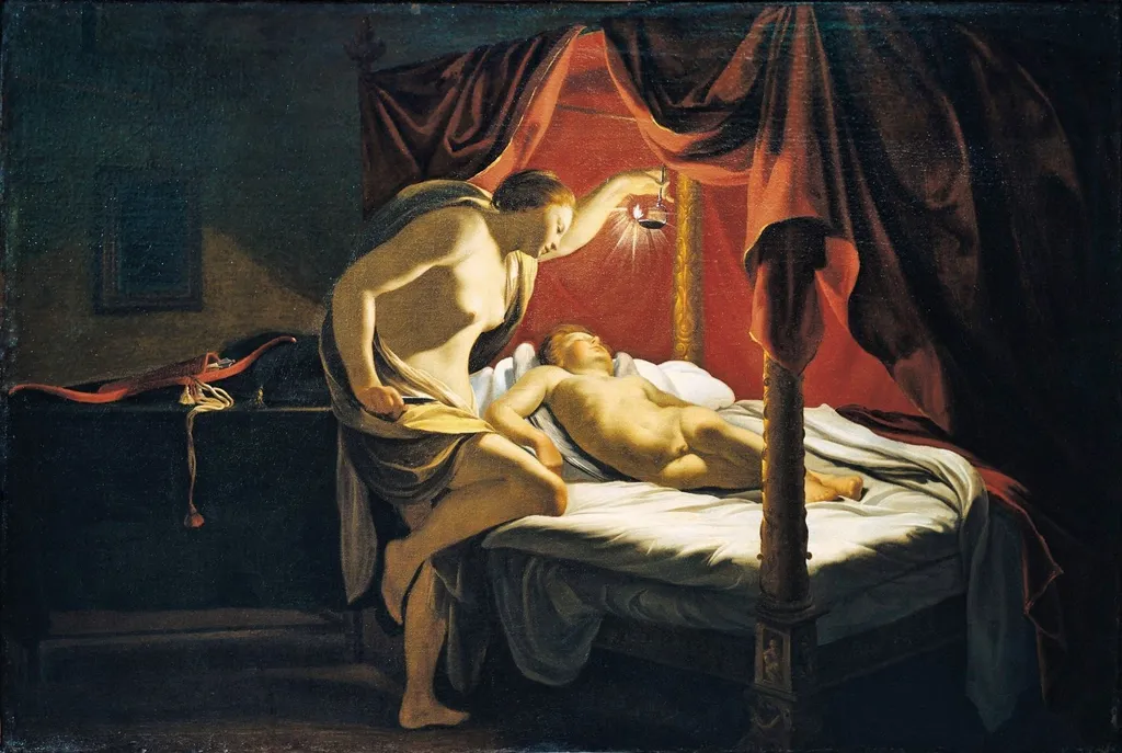 Psyché et l'Amour, by Simon Vouet, oil, 1626