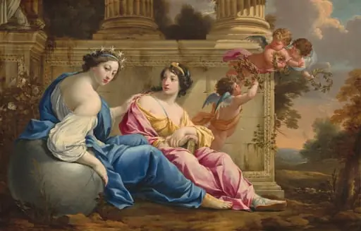 The Muses Urania and Calliope, by Simon Vouet