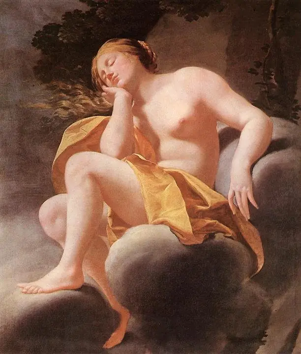 Venus Sleeping on Clouds, by Simon Vouet