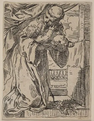 Saint Anthony of Padua Holding the Christ Child, by Simone Cantarini