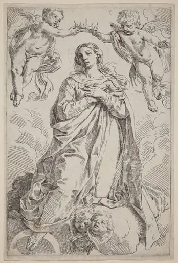 The Coronation of the Virgin, by Simone Cantarini
