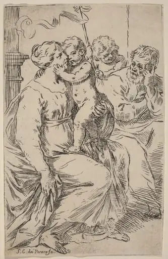 The Holy Family, by Simone Cantarini