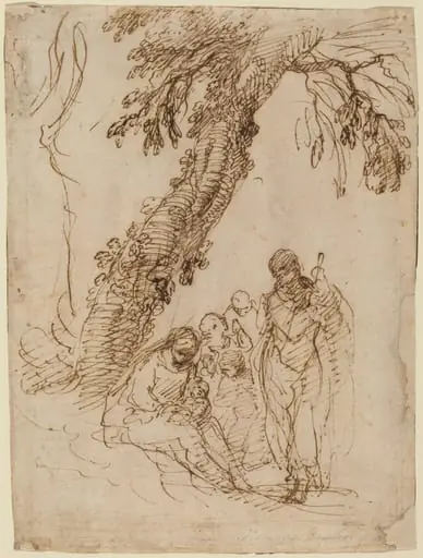 The Holy Family under a Tree, by Simone Cantarini