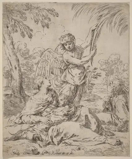 The Rest on the Flight into Egypt, by Simone Cantarini