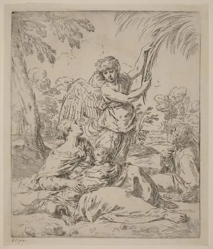 The Rest on the Flight into Egypt, by Simone Cantarini