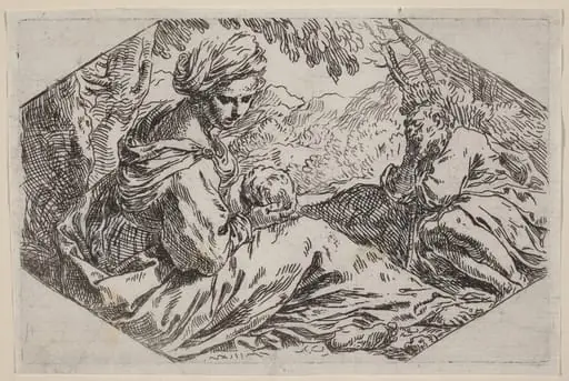 The Rest on the Flight into Egypt, by Simone Cantarini