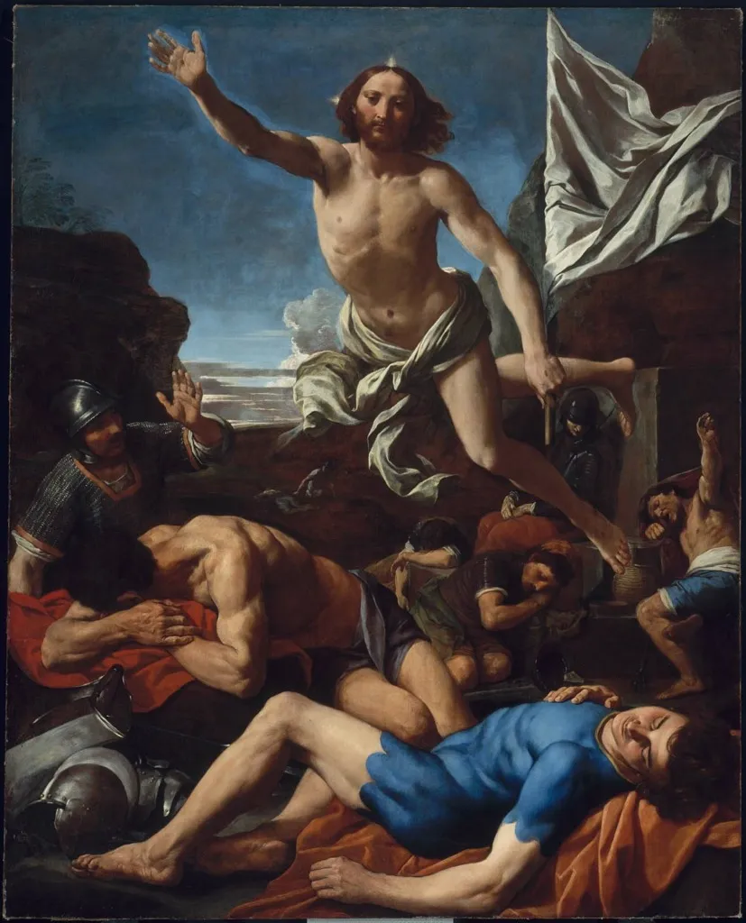 The Risen Christ, by Simone Cantarini, oil