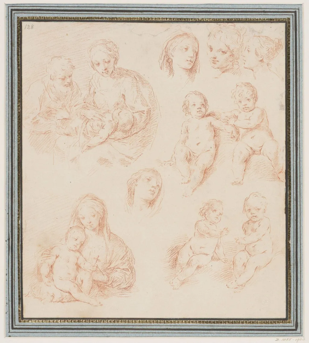 The Virgin and Child, St. Joseph and the young St. John the Baptist, by Simone Cantarini, 1639