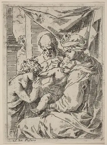 The Virgin and Child with Saint John, by Simone Cantarini
