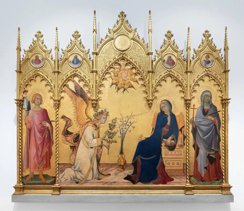 Annunciation with Saints Maxima and Ansanus, by Simone Martini