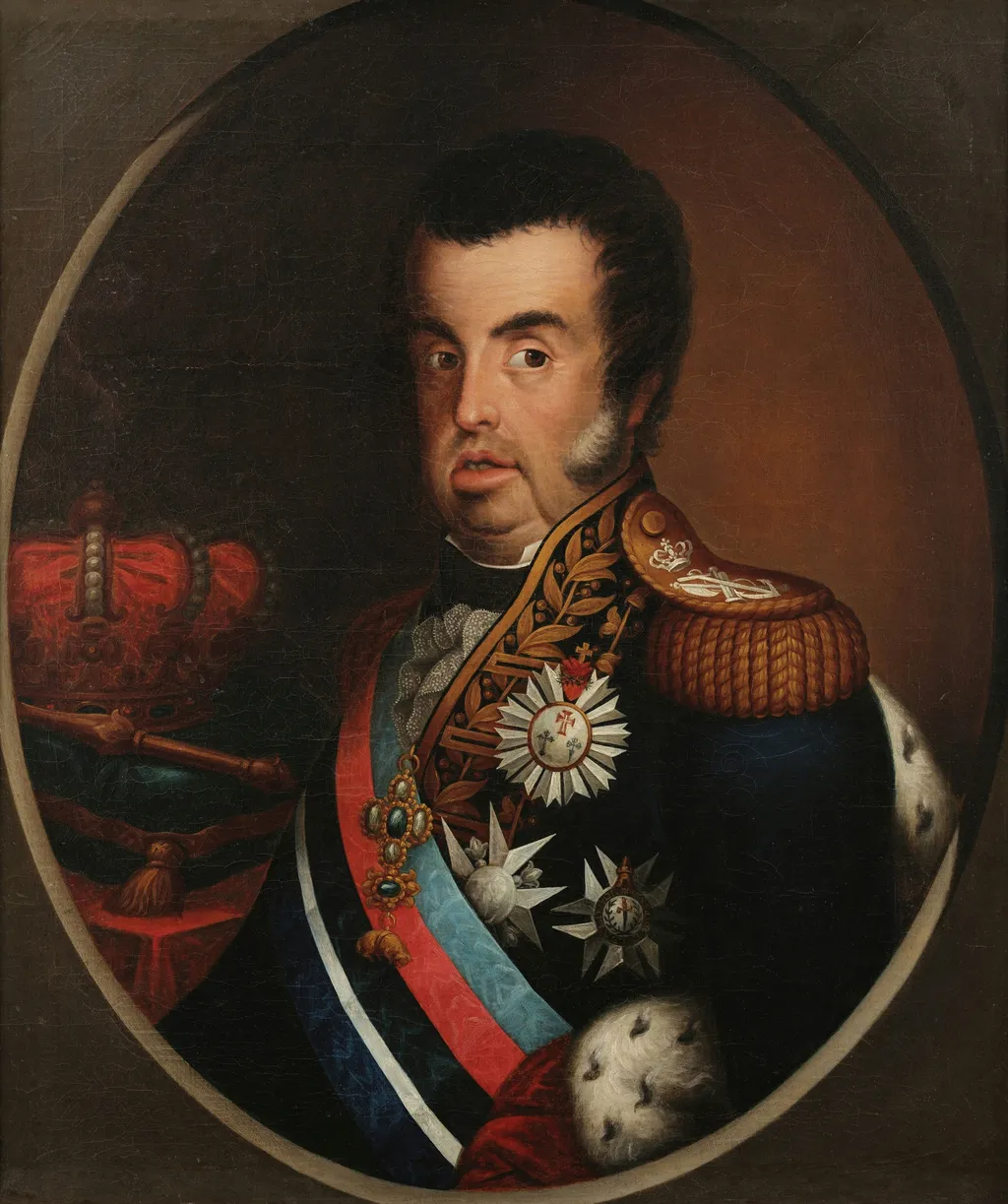Portrait of John VI of Portugal, by Simplício Rodrigues de Sá, oil, 1820