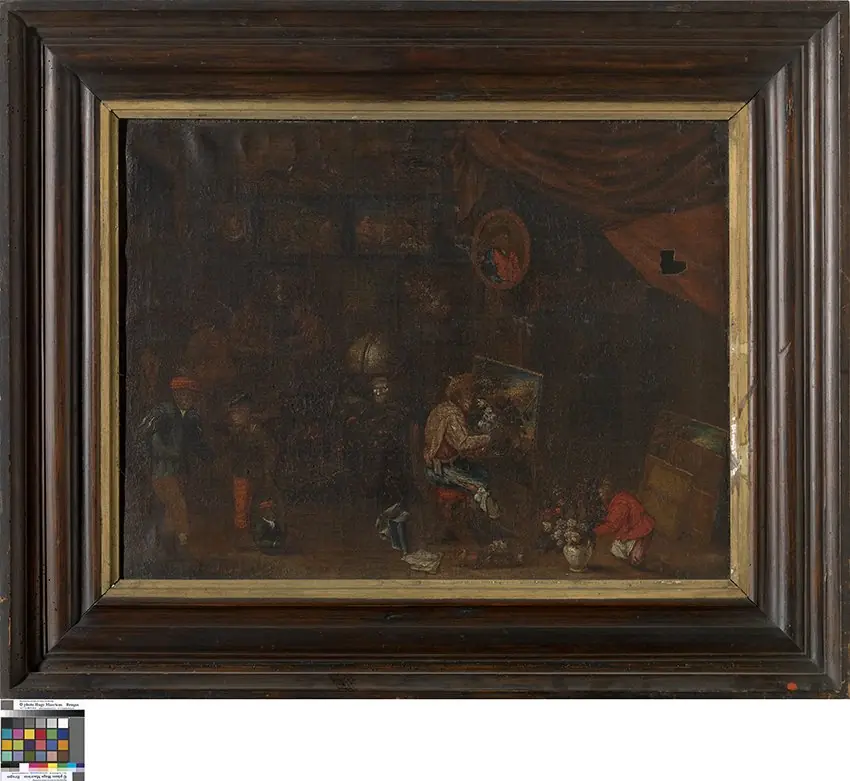 Singerie in een kunstkamer