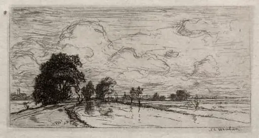 Flooded Landscape with Trees, by Sion Longley Wenban