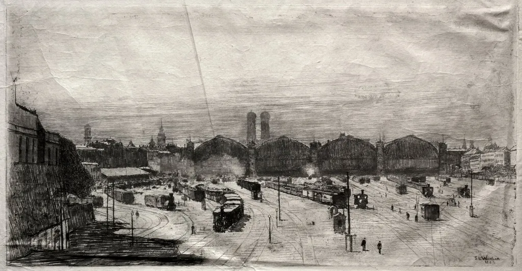 Railroad Station, by Sion Longley Wenban, 1883