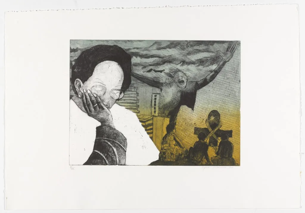 Untitled, by Sipho Mdanda, ink, 2000