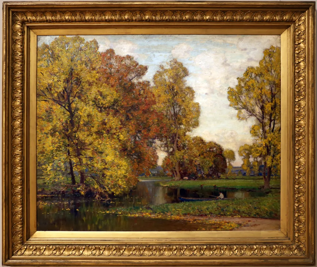 Golden Autumn, by Sir Alfred East, unspecified, 1900