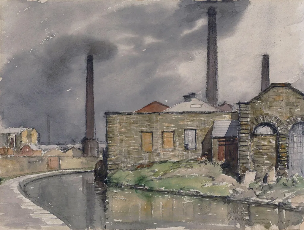 Blackburn Canal No. 3, by Sir Charles John Holmes, watercolor, 1928