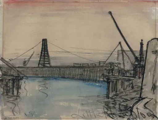 Crane at Littlehampton, by Sir Charles John Holmes