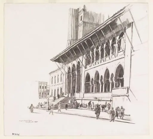Yeni Cami, Constantinople, by Sir David Muirhead Bone