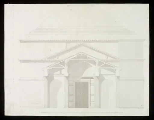 Longitudinal section through Pantheon portico, by Sir John Soane