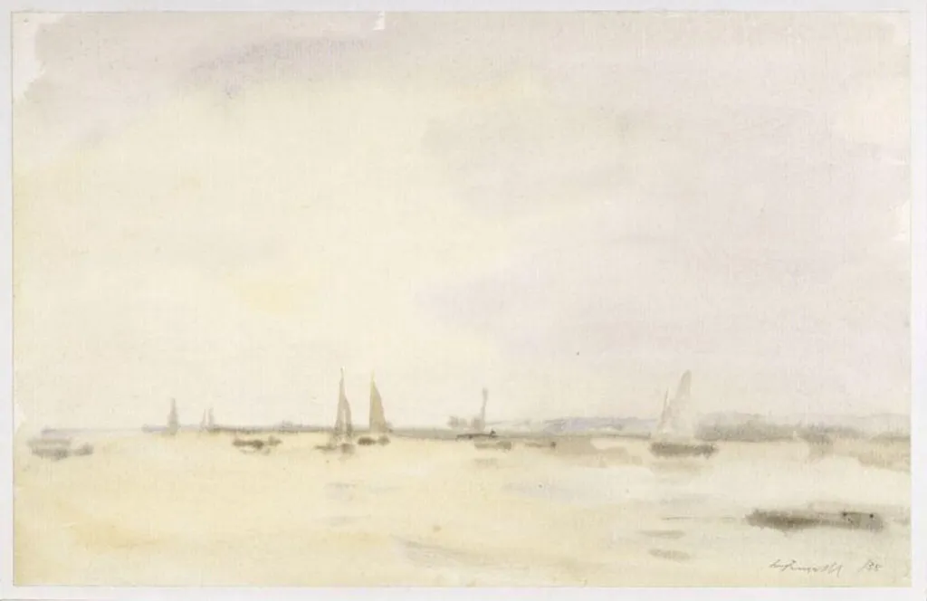 Yachts in the Estuary, by Sir Walter Westley Russell, watercolor, 1938