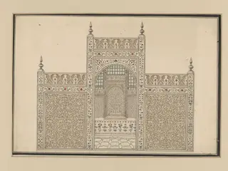 Sixty drawings of Mughal monuments and architectural details.