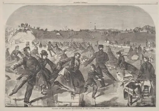 Skating on the Ladies' Skating-Pond in the Central Park, New York