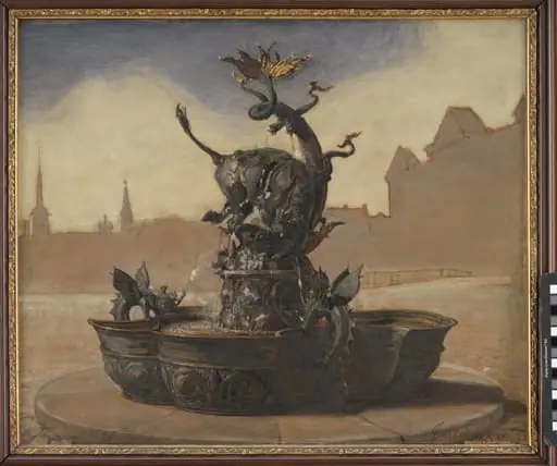 Sketch for Dragespringvandet (the Dragon Fountain)