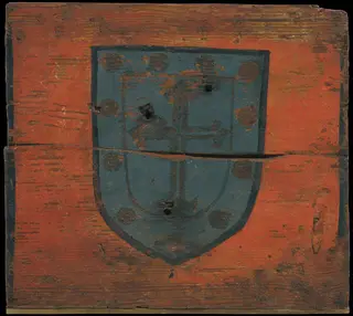 Small coffered ceiling panel with coat of arms