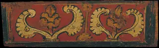 Small coffered ceiling panel with plant motifs