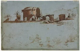 Small Group of Roman Ruins (verso)