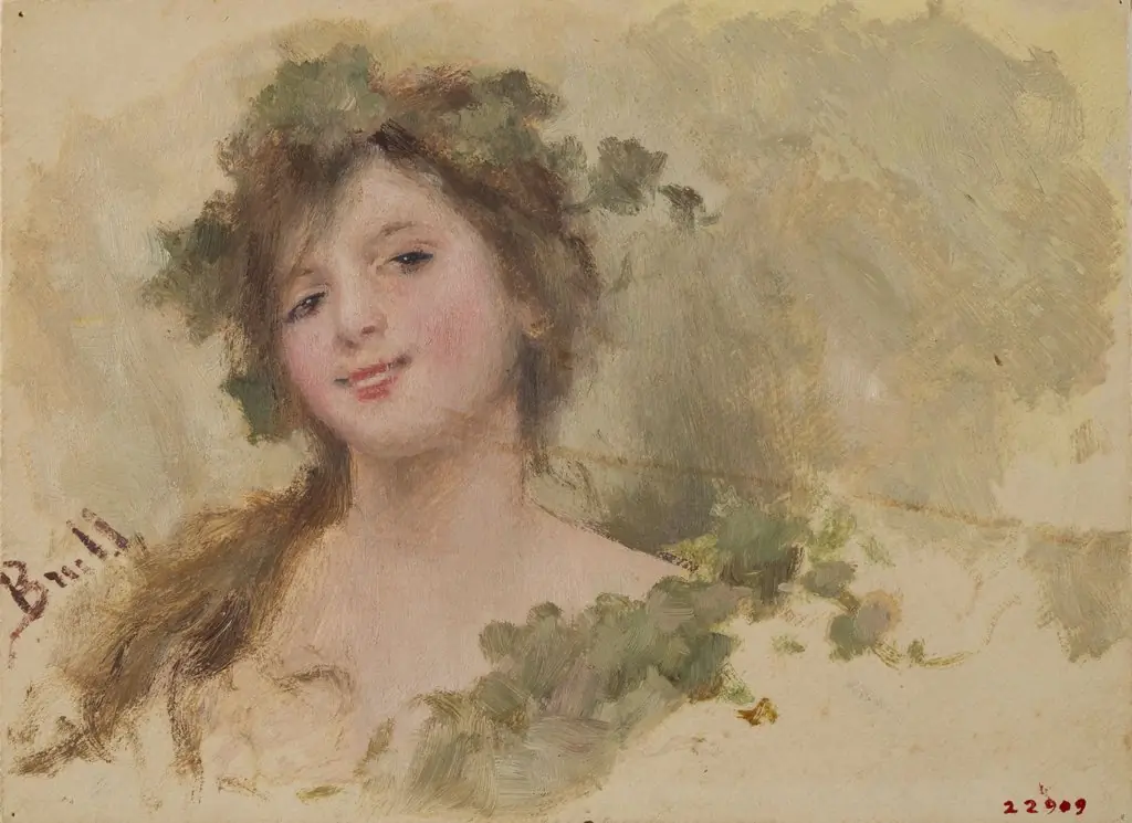 Smiling girl bust
