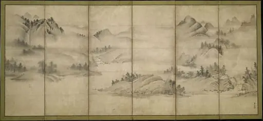 相阿弥筆 四季山水図 (瀟湘八景)|Landscape of the Four Seasons (Eight Views of the Xiao and Xiang Rivers), by Sōami