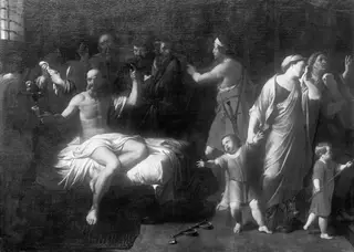 Socrates drinks the cup of poison