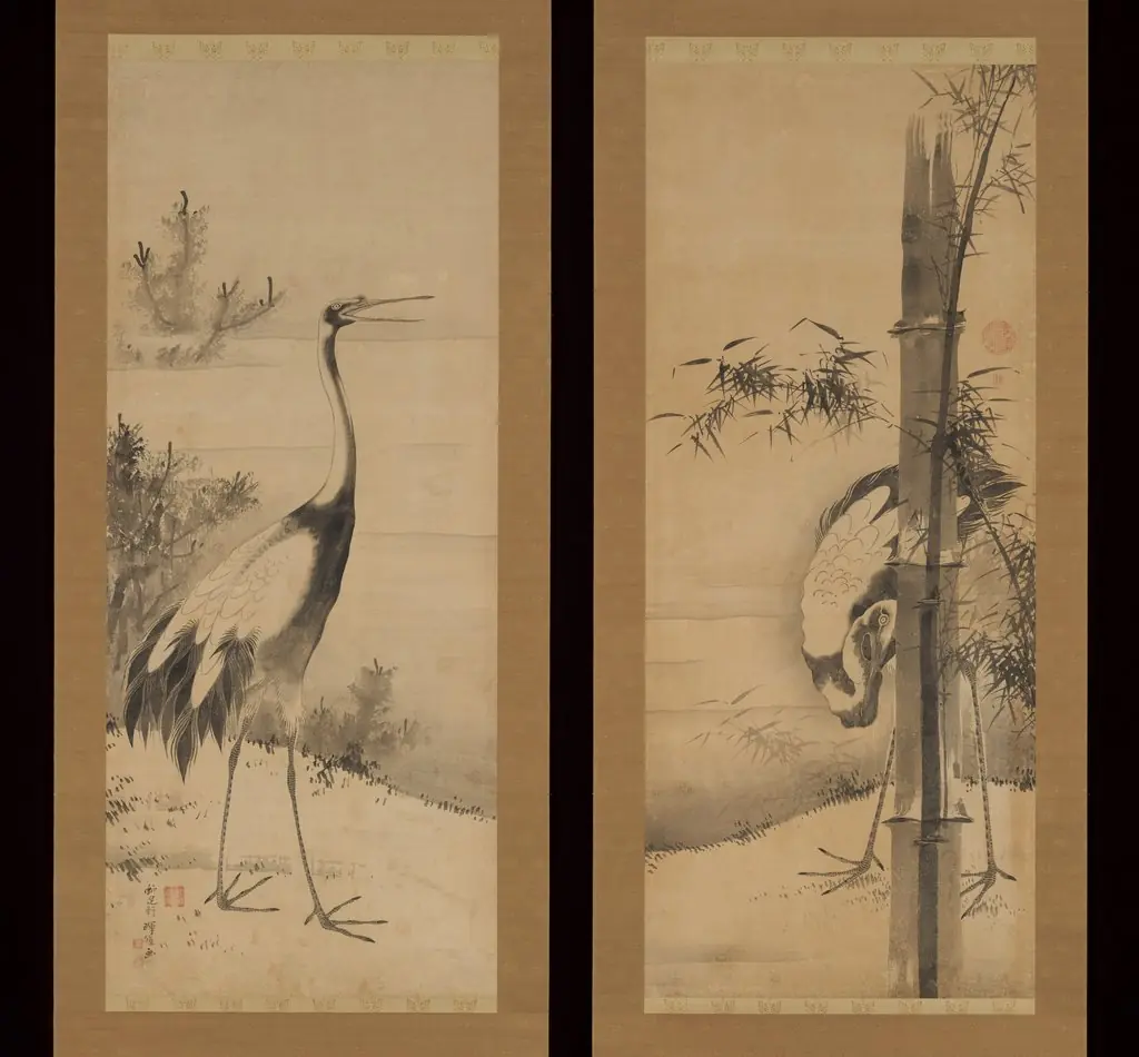 Cranes, by Soga Shōhaku