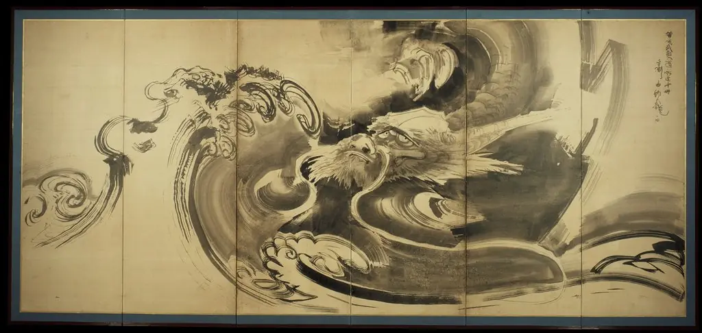 Dragon Amid Waves, by Soga Shōhaku