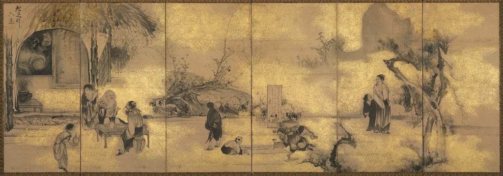 The Eight Immortals of the Wine Cup, by Soga Shōhaku, unspecified, 1765